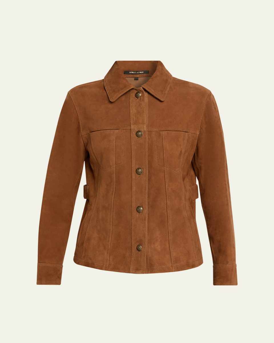 Darius Button-Down Suede Blous